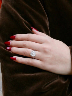 Bague Belle Epoque platine diamants taille ancienne - Castafiore