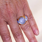 Bague BLUE SKY en or avec diamants et topaze - Castafiore