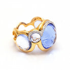 Bague BLUE SKY en or avec diamants et topaze - Castafiore