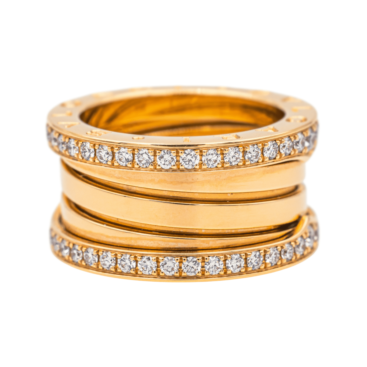 Bague BLUGARI "B.Zéro1" en or rose et diamants - Castafiore