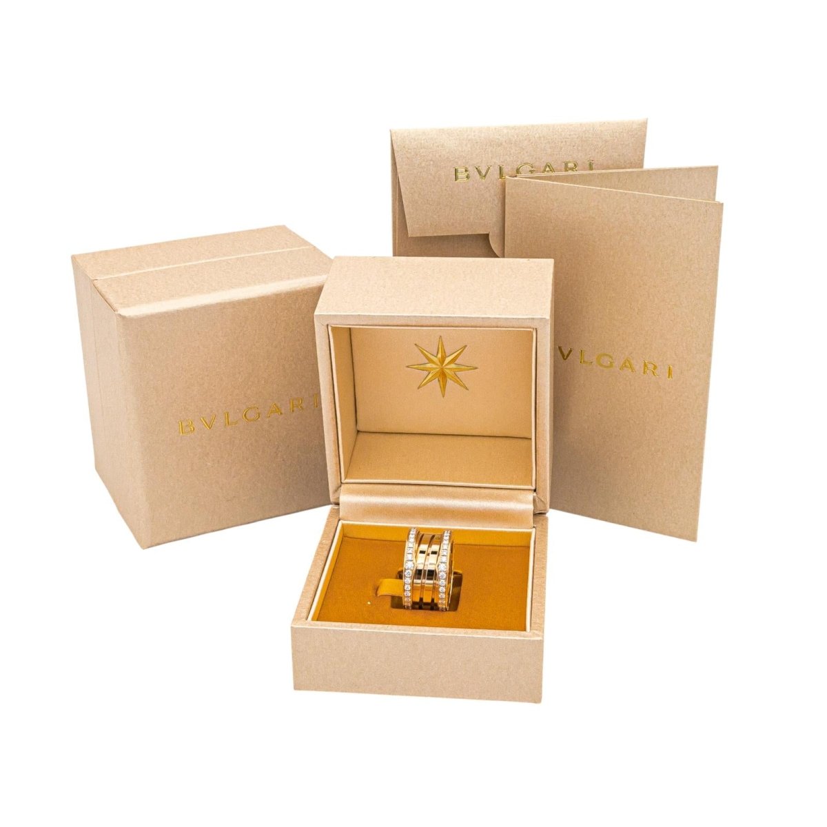 Bague BLUGARI "B.Zéro1" en or rose et diamants - Castafiore