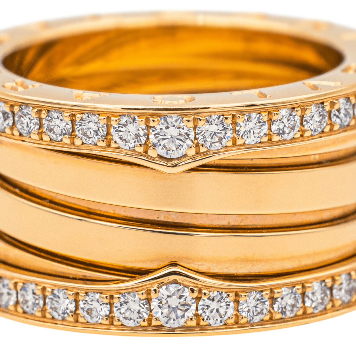 Bague BLUGARI "B.Zéro1" en or rose et diamants - Castafiore