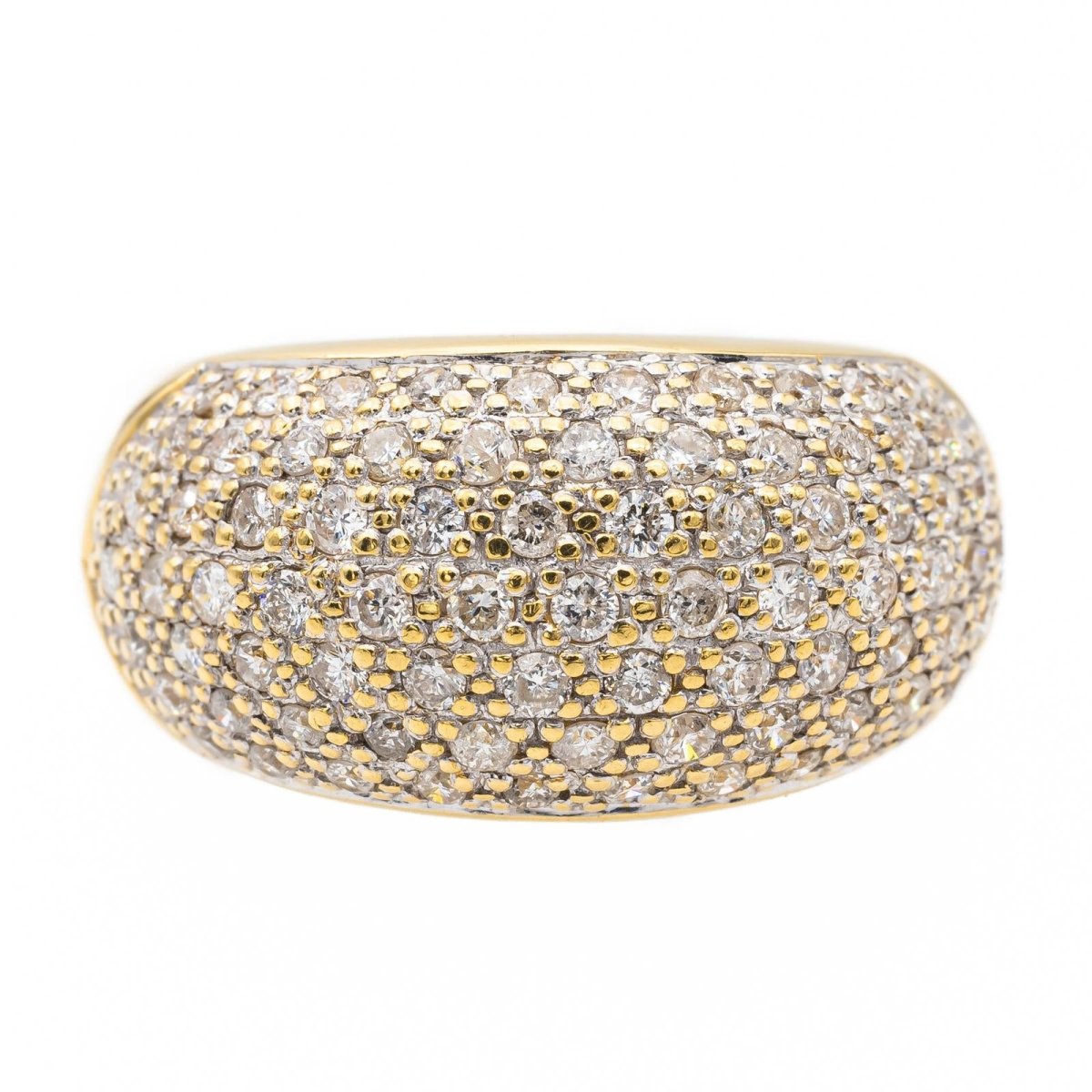 Bague Bombée Or jaune Diamant - Castafiore