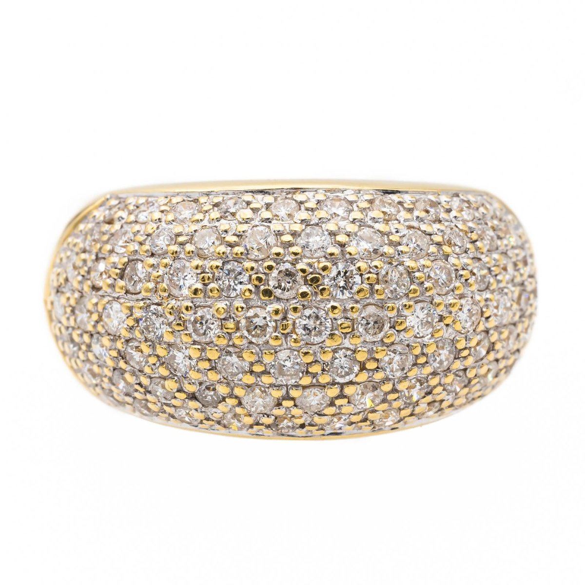 Bague Bombée Or jaune Diamant - Castafiore