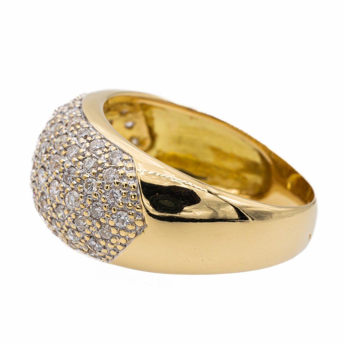 Bague Bombée Or jaune Diamant - Castafiore