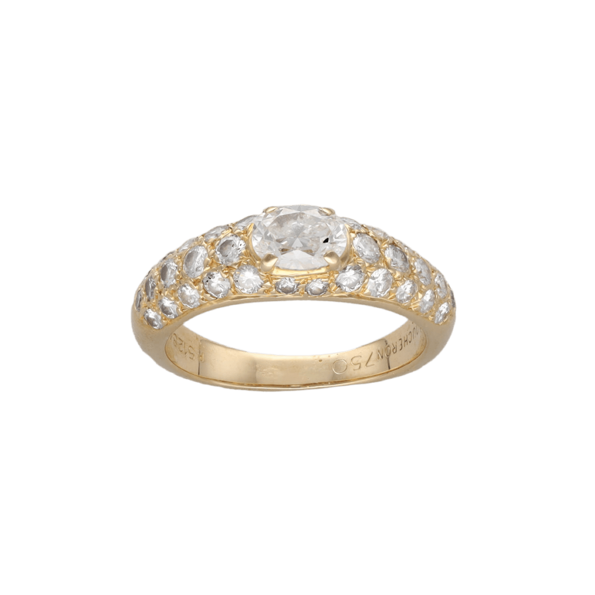Bague BOUCHERON "Axelle" en or jaune et diamants - Castafiore