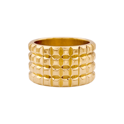 Bague BOUCHERON "Clou de Paris" en or jaune. - Castafiore