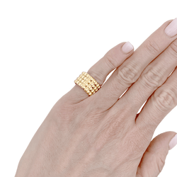 Bague BOUCHERON "Clou de Paris" en or jaune. - Castafiore