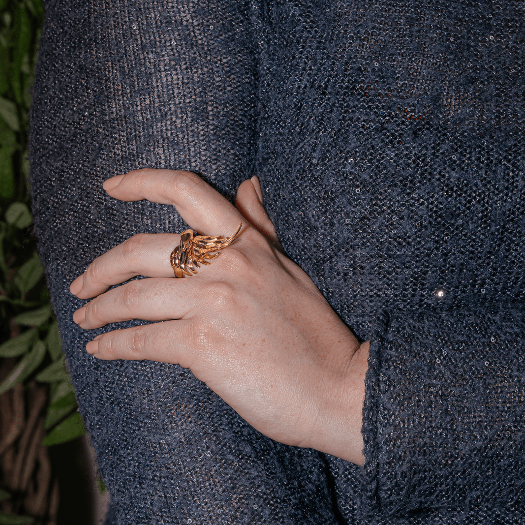 Bague BOUCHERON "Cypris" en or rose, or noir et diamants - Castafiore
