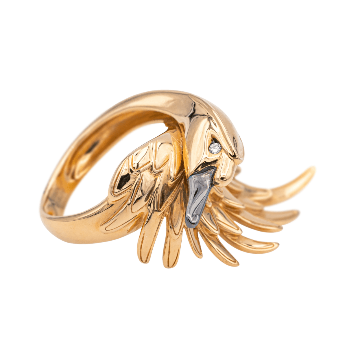 Bague BOUCHERON "Cypris" en or rose, or noir et diamants - Castafiore