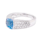 Bague BOUCHERON en or blanc, saphir et diamants - Castafiore