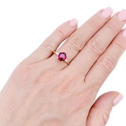 Bague BOUCHERON en or jaune, rubis et diamant - Castafiore