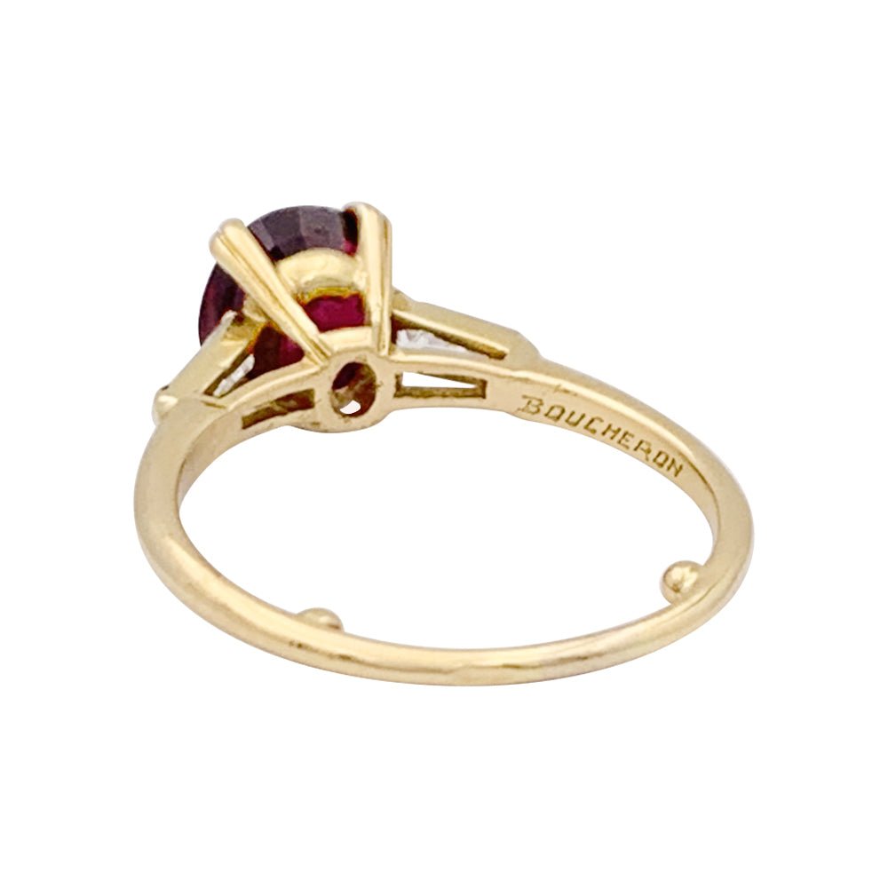 Bague BOUCHERON en or jaune, rubis et diamant - Castafiore