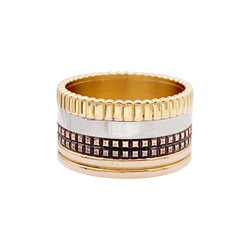 Bague BOUCHERON "Quatre Classique Large" en or jaune, or blanc et or rose - Castafiore