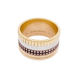 Bague BOUCHERON "Quatre Classique Large" en or jaune, or blanc et or rose - Castafiore