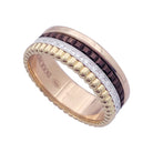 Bague Boucheron, "Quatre Classique Small", 3 ors, PVD et diamants. - Castafiore