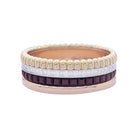 Bague Boucheron, "Quatre Classique Small", 3 ors, PVD et diamants. - Castafiore