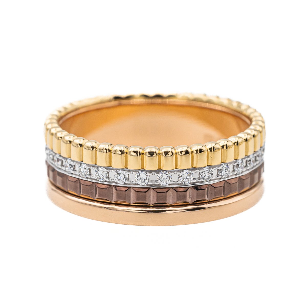 Bague BOUCHERON "Quatre" en trois ors et diamants - Castafiore