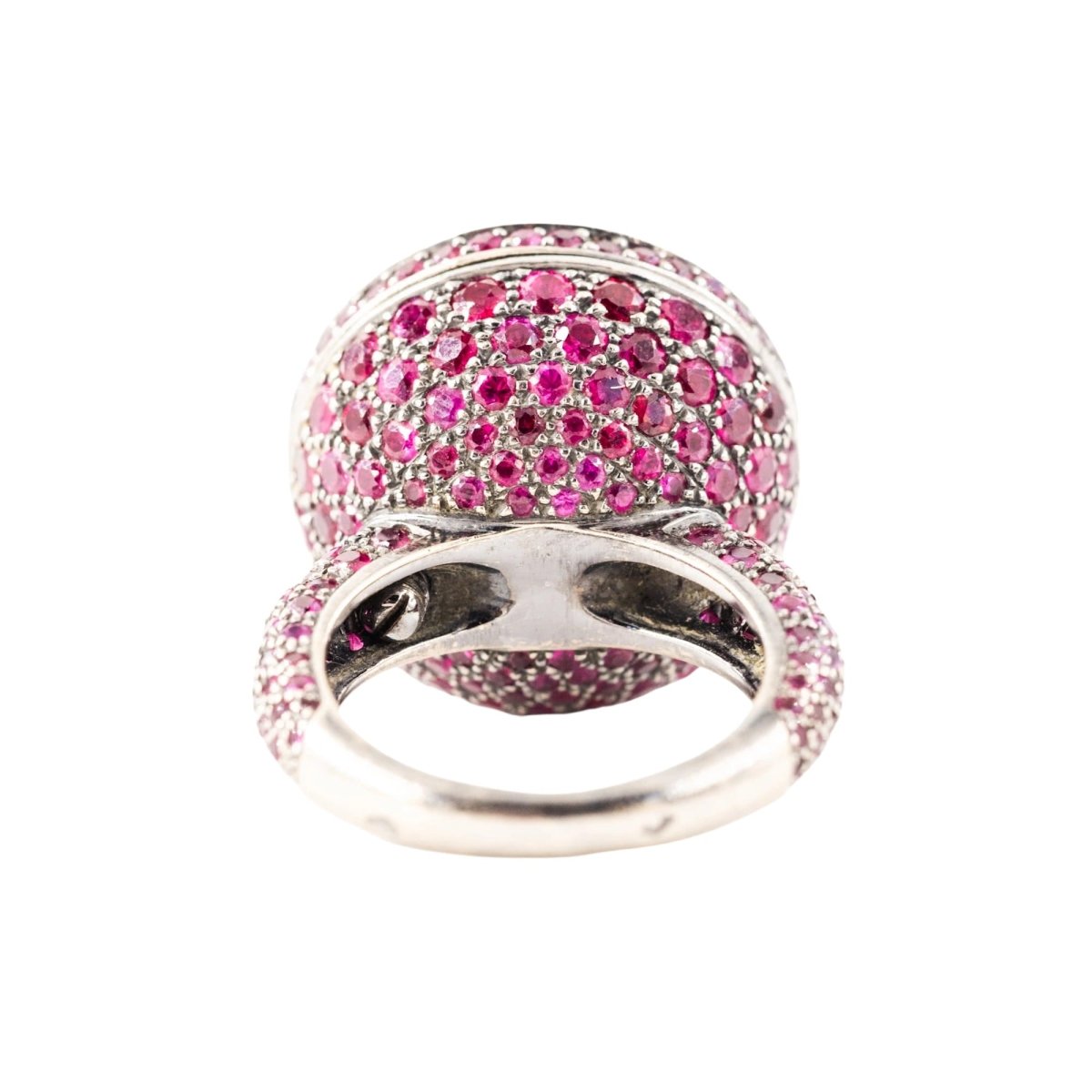 Bague BOUCHERON "Secret" en or blanc et rubis - Castafiore
