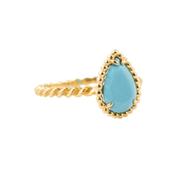 Bague BOUCHERON "Serpent Bohème" en or jaune et turquoise - Castafiore