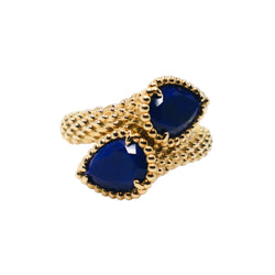 Bague BOUCHERON "Toi et Moi Serpent Bohème" en or jaune et lapis lazuli - Castafiore