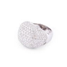 Bague boule en or gris et diamants - Castafiore