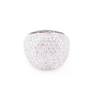 Bague boule en or gris et diamants - Castafiore