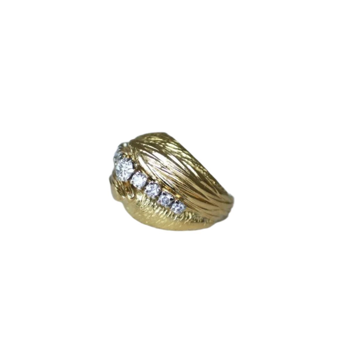 Bague Boule en or jaune et diamants - Castafiore