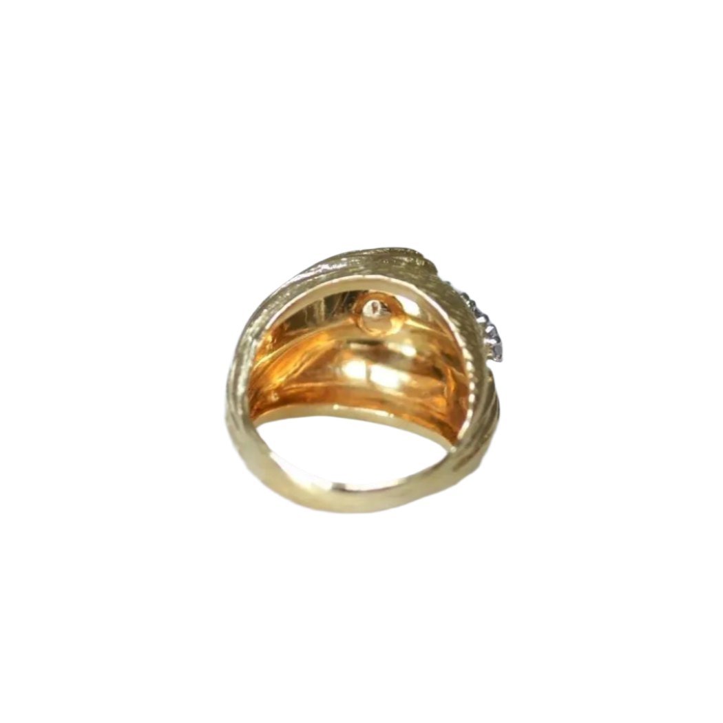 Bague Boule en or jaune et diamants - Castafiore