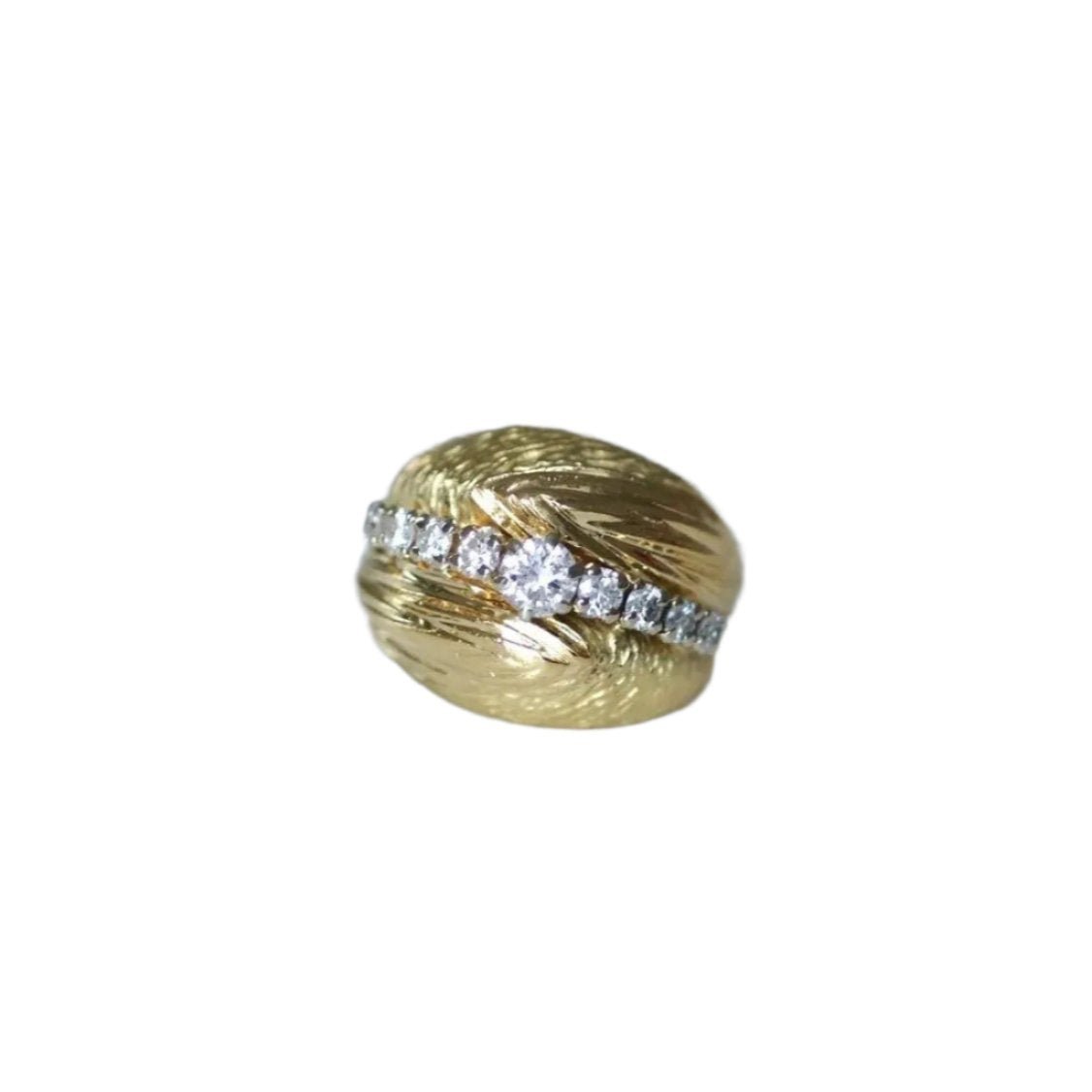 Bague Boule en or jaune et diamants - Castafiore