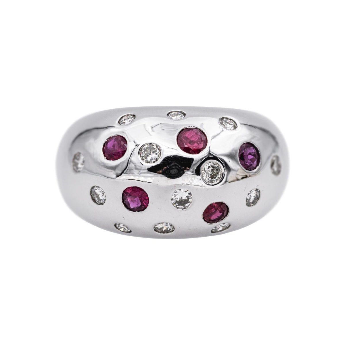 Bague Boule Or blanc Diamant - Castafiore