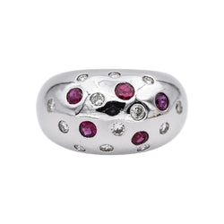 Bague Boule Or blanc Diamant - Castafiore