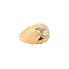 Bague boule or jaune diamant taille ancienne - Castafiore