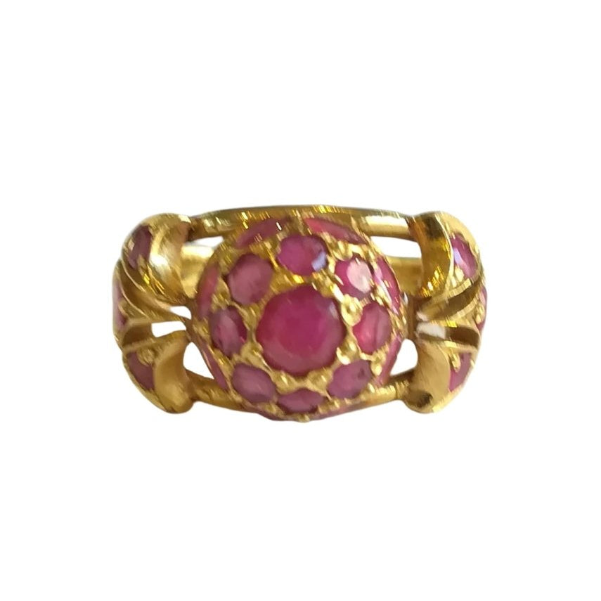 Bague Boule Or Jaune Rubis - Castafiore