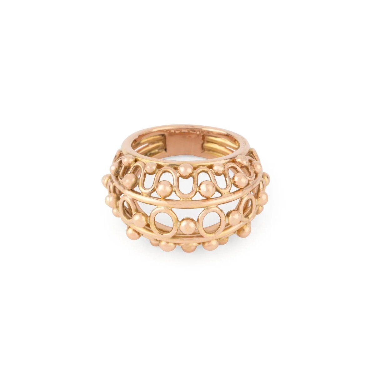 Bague boule or rose de la maison Boucheron - Castafiore