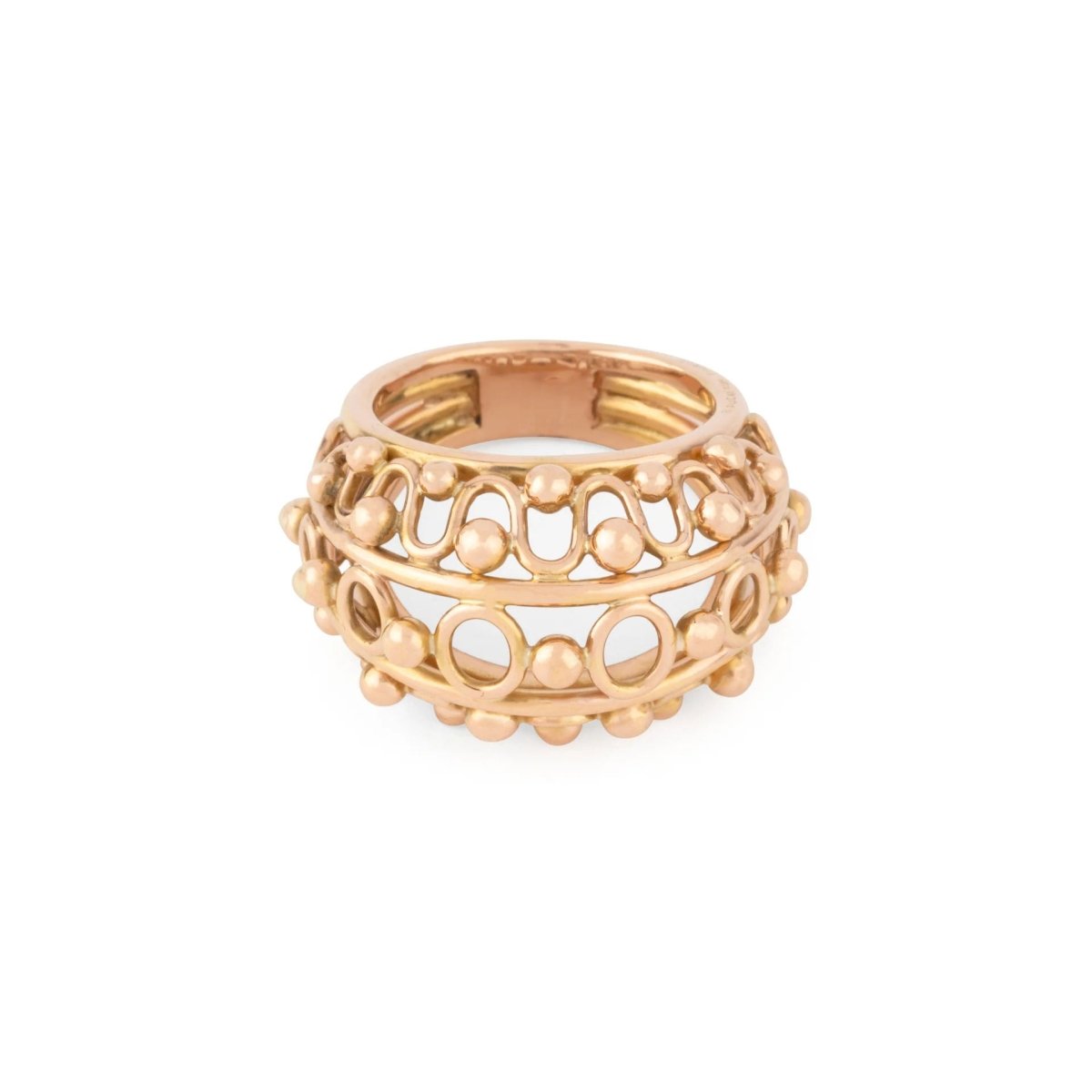 Bague boule or rose de la maison Boucheron - Castafiore