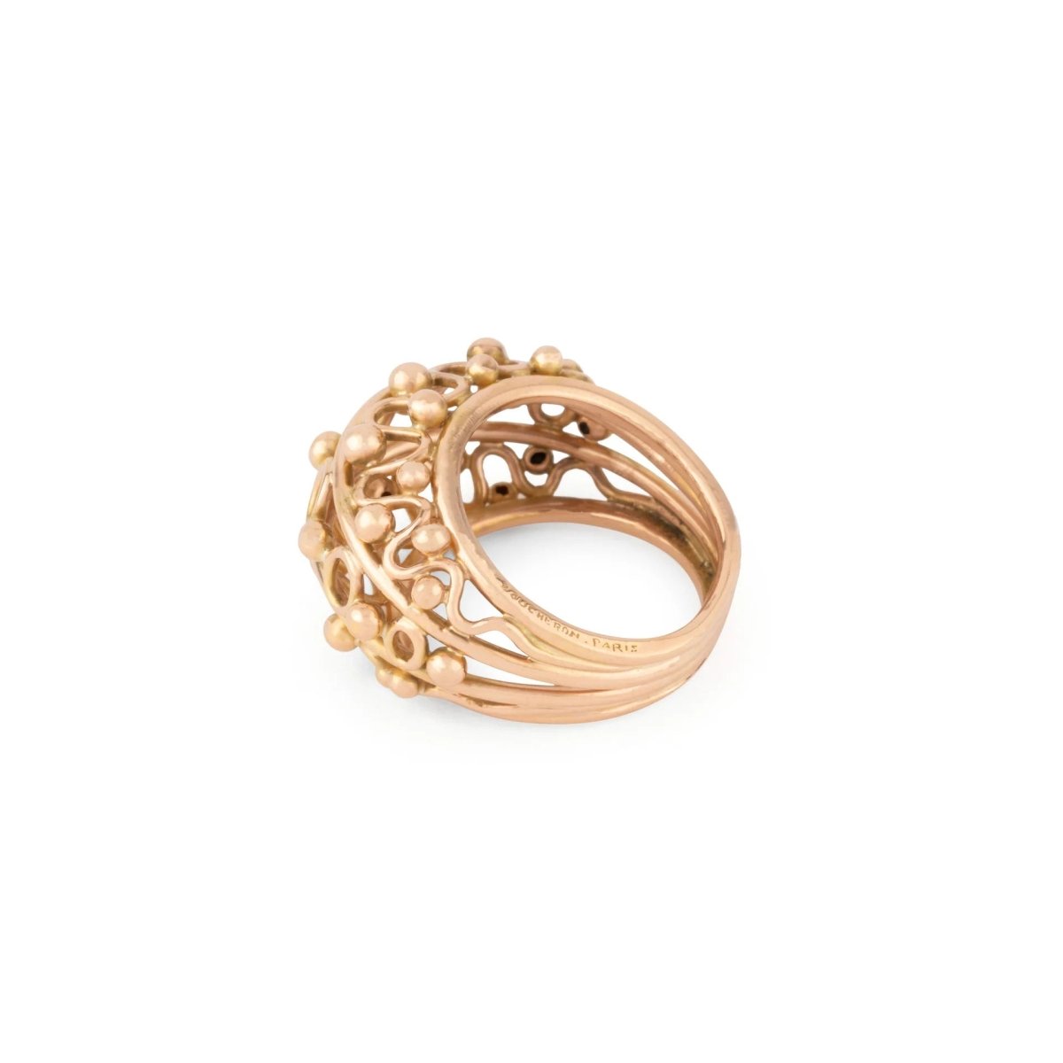 Bague boule or rose de la maison Boucheron - Castafiore