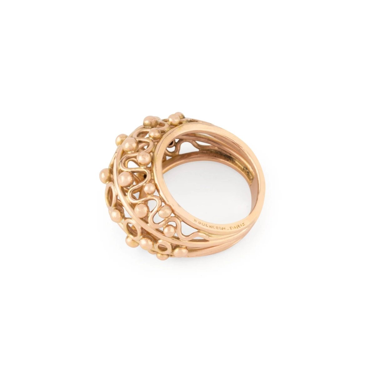 Bague boule or rose de la maison Boucheron - Castafiore