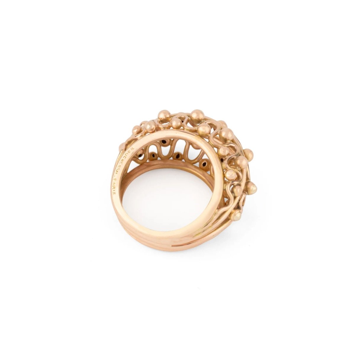 Bague boule or rose de la maison Boucheron - Castafiore
