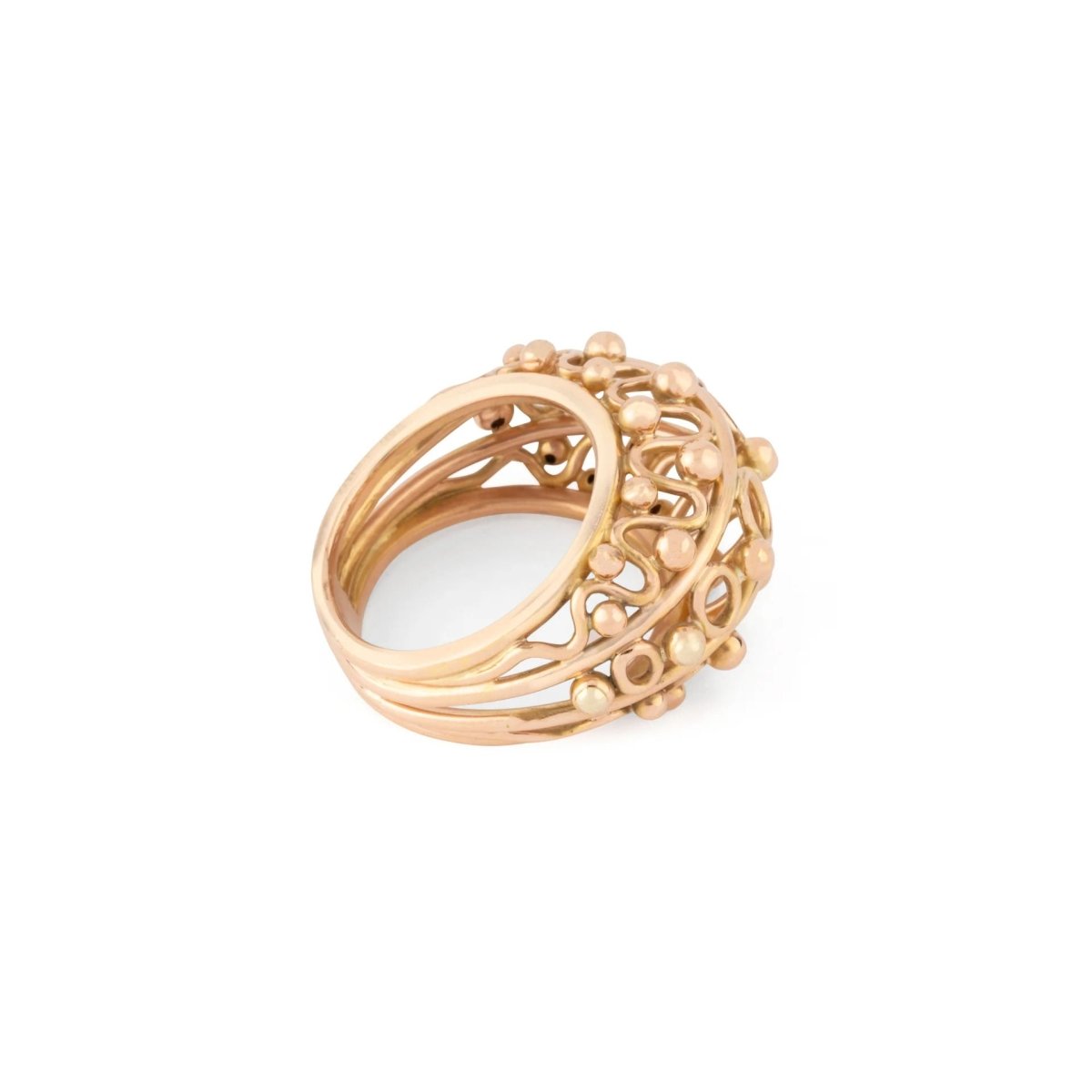 Bague boule or rose de la maison Boucheron - Castafiore