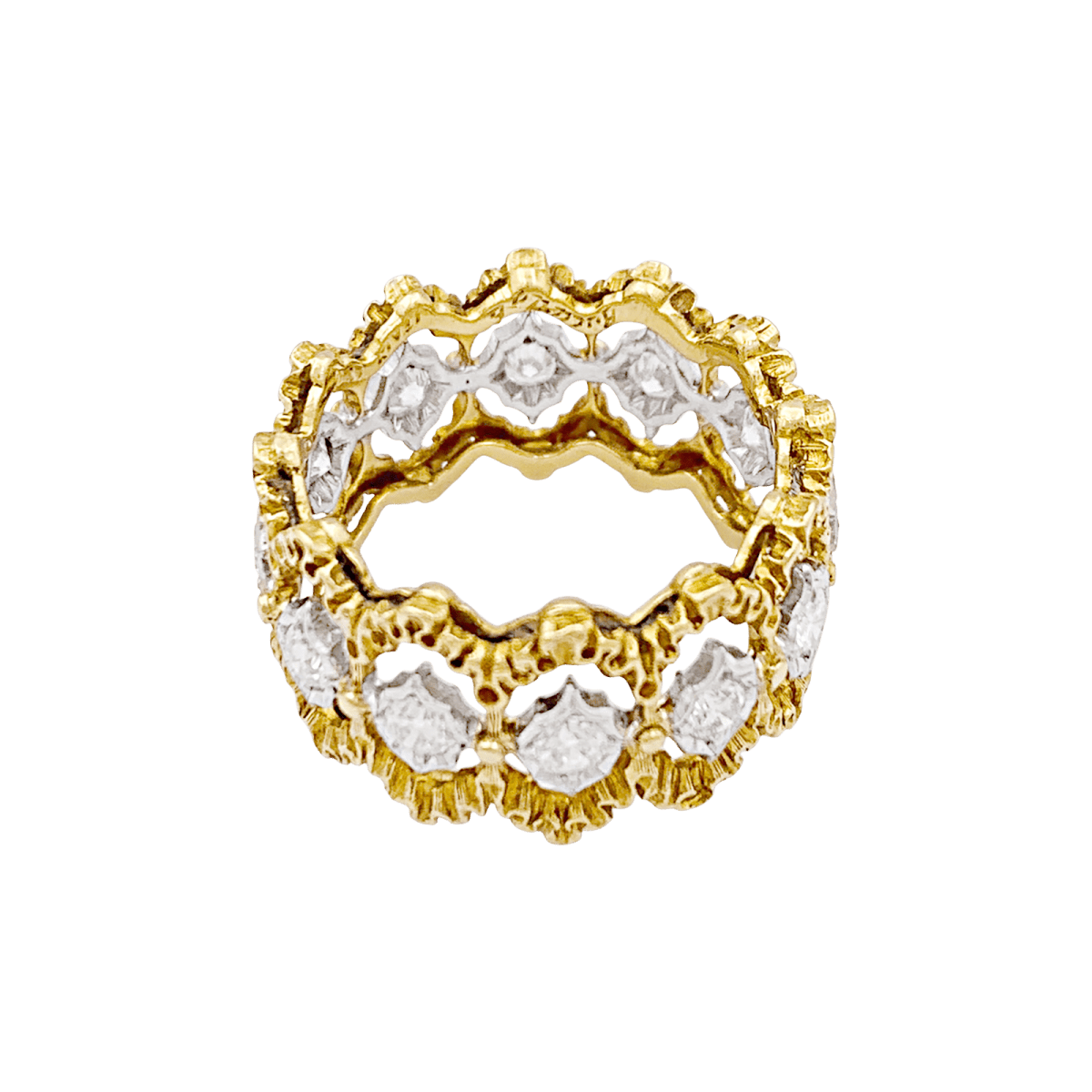 Bague BUCCELLATI "Eternelle Band" en or et diamants - Castafiore