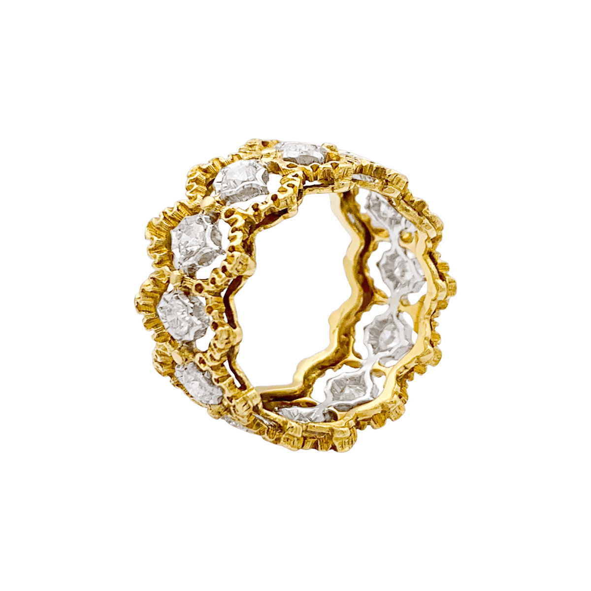 Bague BUCCELLATI "Eternelle Band" en or et diamants - Castafiore