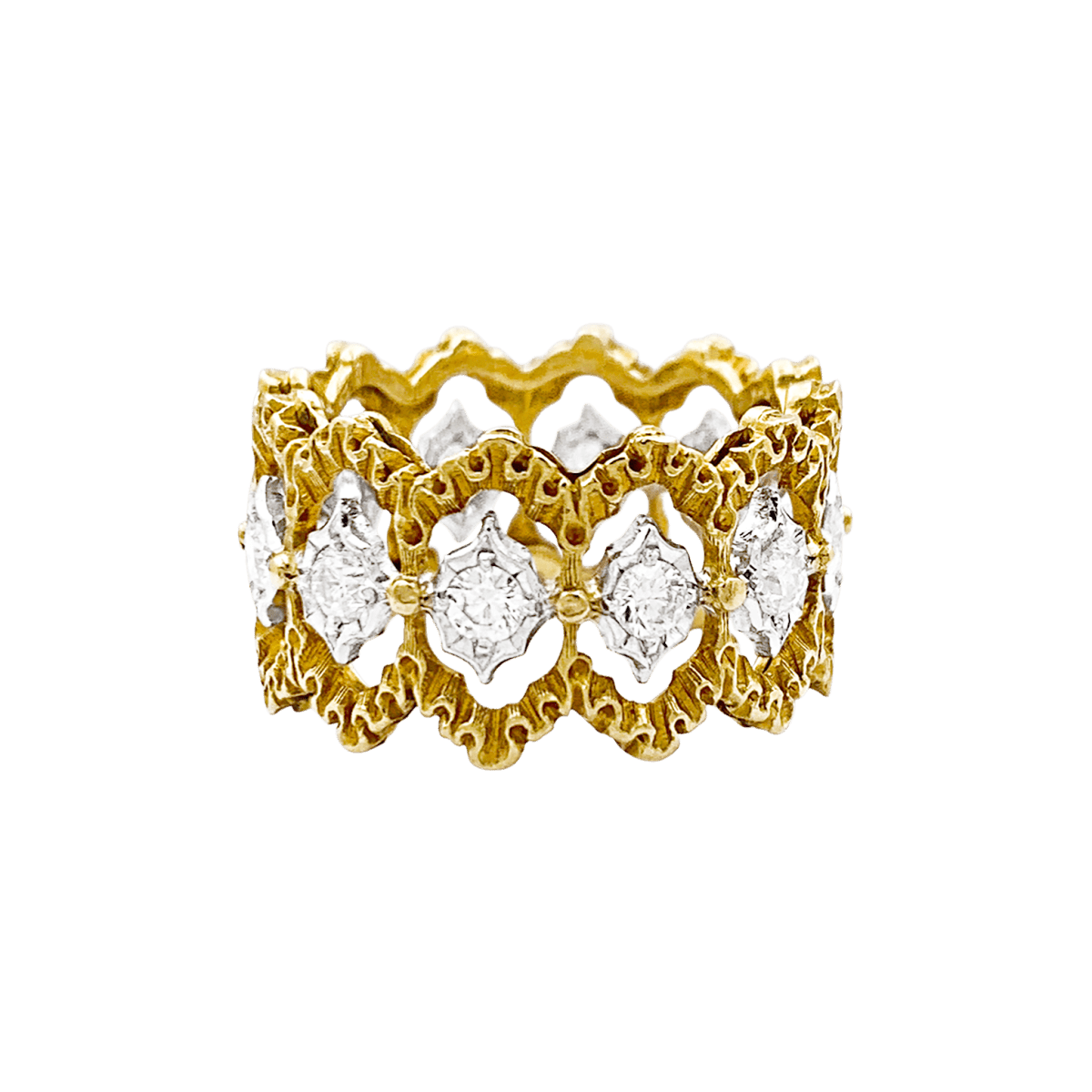 Bague BUCCELLATI "Eternelle Band" en or et diamants - Castafiore