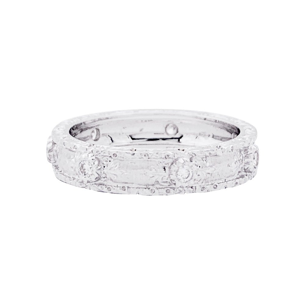 Bague Buccellati "Eternelle Macri Capri" or blanc, diamants. - Castafiore