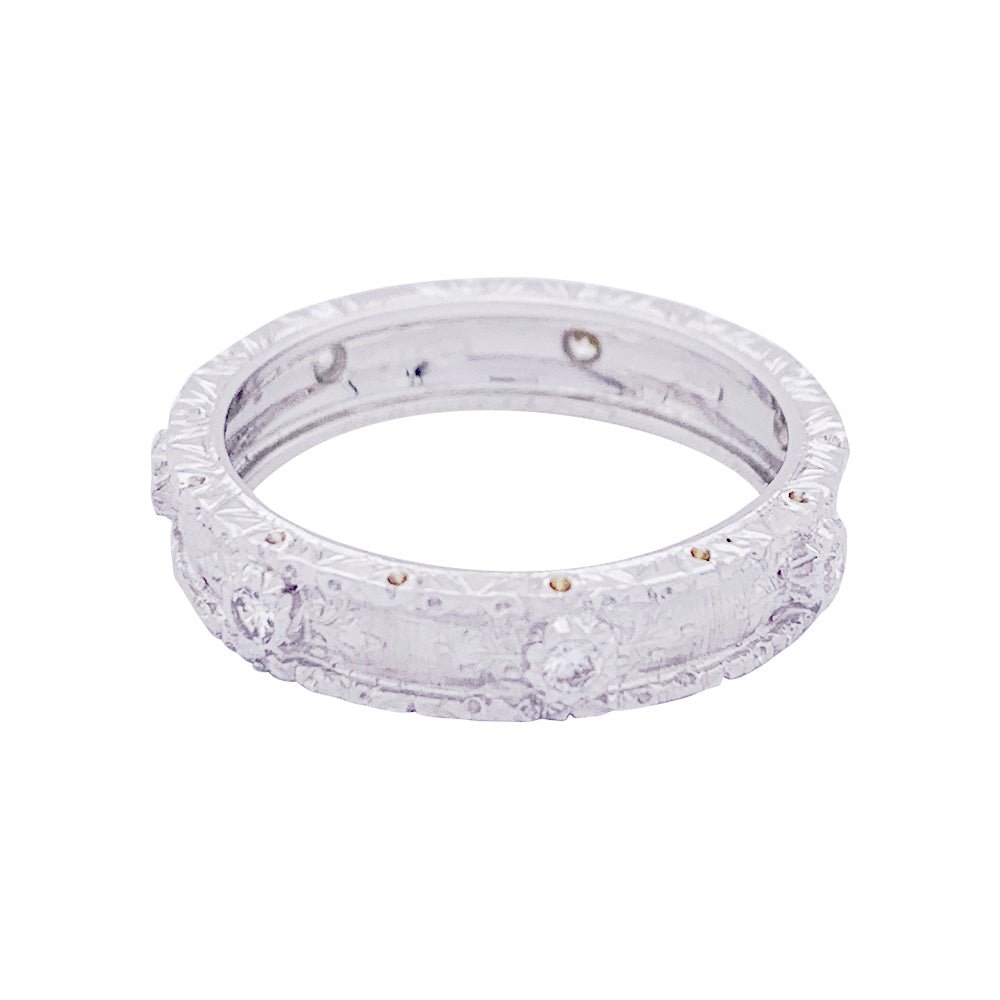 Bague Buccellati "Eternelle Macri Capri" or blanc, diamants. - Castafiore