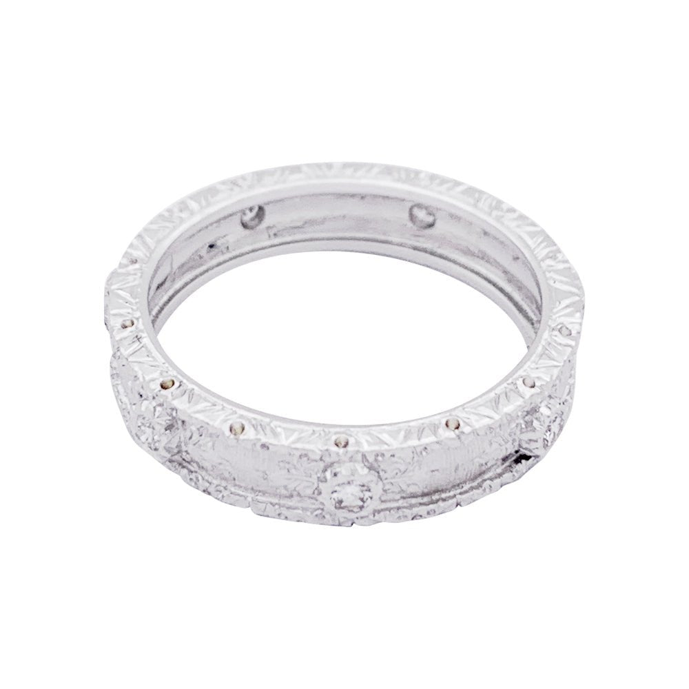 Bague Buccellati "Eternelle Macri Capri" or blanc, diamants. - Castafiore