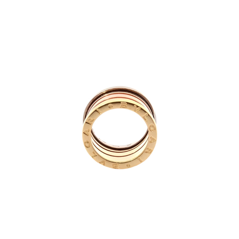 Bague BULGARI "B. Zero 1" en or jaune, or rose et or blanc - Castafiore