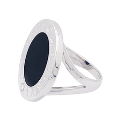 Bague BULGARI "Bulgari Bulgari" en or blanc et onyx - Castafiore