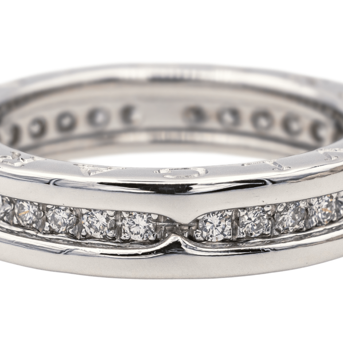 Bague BULGARI "B.Zero 1" en or blanc et diamants - Castafiore