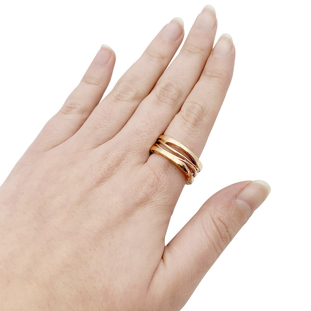 Bague BULGARI “B.Zero1 Zaha Hadid" en or rose - Castafiore